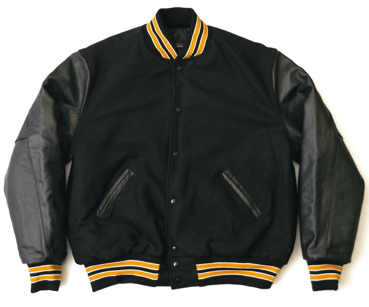 楽天市場】HOLLOWAY レザー/メルトン スタジャン 34色展開 ［VARSITY 