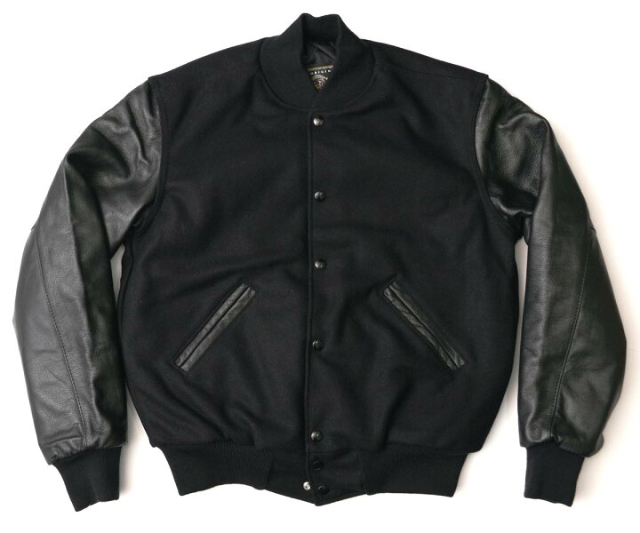 楽天市場】HOLLOWAY レザー/メルトン スタジャン 34色展開 ［VARSITY 