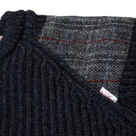 Harris Tweed/ハリスツイード ローゲージ セーター イギリス製 クルーネック パークレインジャーセーター[MADE IN BRITAIN]［41120］ウール セーター アウトドア セーター