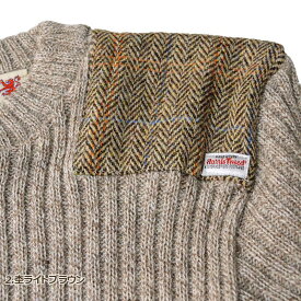 Harris Tweed/ハリスツイード イギリス製セーター［14135］ NATO軍タイプ クルーネックコマンドセーター[MADE IN BRITAIN]ミリタリーセーター アウトドア セーター ウール セーター