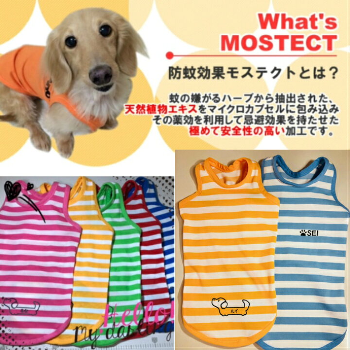 楽天市場 フィラリア対策 防蚊タンク 蚊除け 犬服 防蚊 今年からクール効果もアップお色が少し薄くなりました プチ ダックチュッ