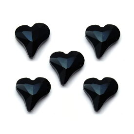 ネイル ガラス ストーン 18 キュート ハート型 5個入り