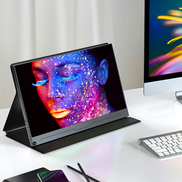 楽天市場】【4K】モバイルモニター 4K 15.6インチ スタンド付 UHD 非  