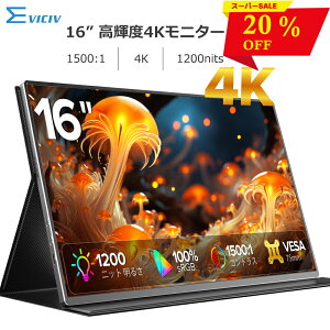 _20%OFF^y4KzoCj^[ 4K掿 oCfBXvC 16C` IPSpl 1200jg Px 100%sRGB 1500:1RgXg VESAΉ |[^uj^[ e[N/o/Q[p f