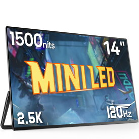 ＼2K mini LED／モバイルモニター 14インチ 2K mini LED 100%sRGB 高画質 2000:1 モバイルディスプレイ 3年間保証 デュアルモニター サブモニター サブディスプレイ ゲーミングモニター ポータブルモニター 外付けモニター リモートワーク EVICIV 軽量