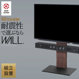 組立設置付き グッドデザイン賞受賞 テレビ台 WALLインテリアテレビスタンドV2 ロータイプ 32~60v対応 壁寄せテレビ台 テレビボード TVスタンド 背面収納 コード収納 ホワイト 白 ブラック 黒 ウォールナット ブラウン 震度7耐震試験済み EQUALS イコールズ