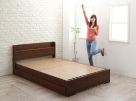 【割引クーポン】工具いらずの組み立て・分解簡単収納ベッド ベッドフレームのみ ダブル プエル