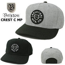 ブリクストン キャップ クレスタ BRIXTON CREST C MP SNAP BACK CAPスナップバックキャップ (ブラック/グレー/スケートボード/メンズ/フリーサイズ/レディース/帽子）