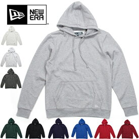 ニューエラ NEW ERA スウェット パーカー メンズ Comeback Fleece Pullover Hoodie (ブラック/ネイビー/グレー/ダークグレー/ホワイト/ブルー/グリーン/レッド/ワイン/バスケットボール/無地/フード/フーディー/8オンス/ダンス/フリース/プルオーバー）