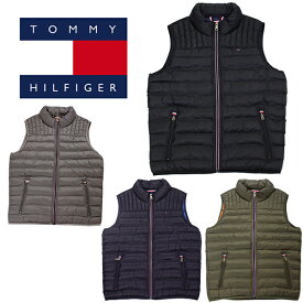 トミー ヒルフィガー ベスト 中綿 ナイロンキルト TOMMY HILFIGER (ブラック/ネイビー/グレー/オリーブ/軽量/ブルゾン/送料無料）