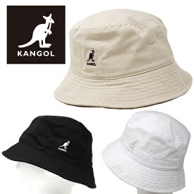 カンゴール KANGOL バゲットハット コットン WASHED BUCKET (ブラック/ネイビー/ベージュ/ホワイト/ユニセックス/メンズ/レディース/キャップ/オールシーズン/カンガルー/キャンプ/ワッチキャップ/黒/紺/帽子/洗える）