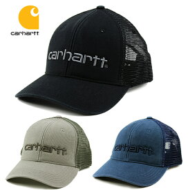 カーハート キャップ DUNMORE メッシュキャップ CARHARTT (ブラック/ネイビー/ブラウン/グレー/無地/フリーサイズ/メンズ/レディース/トラッカー/帽子）