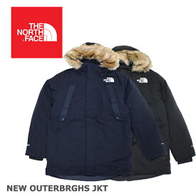 ノースフェイス フード ダウンジャケット THE NORTH FACE MEN'S NEW OUTERBRGHS JACKET (ブラック/ネイビー/黒/紺/ニューアウター/メンズ/ダウン/アウトドア/キャンプ/フルジップ/ファー付ダウンジャケット/ザ ノースフェイス/NF0A4QZ8）