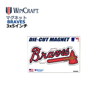 WINCRAFT EBNtg Ag^ u[uX }Olbg Atlanta Braves Outdoor Magnets 3x5C` (G[XObY/CZX/MLB/W[[O/J[pi/J[ANZT[/t@ObY/
