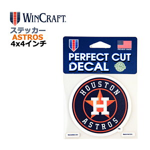 WINCRAFT EBNtg q[Xg AXgY XebJ[ Houston Astros Perfect Cut Color Decal 4x4C` fJ[ (AXgYObY/CZX/MLB/W[[O/J[pi/J[ANZT