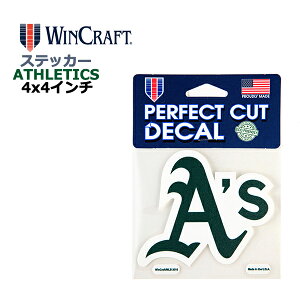WINCRAFT EBNtg I[Nh AX`bNX XebJ[ Oakland Athletics Perfect Cut Color Decal 4x4C` fJ[ (AX`bNXObY/CZX/MLB/W[[O/J[pi/J[