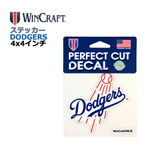 WINCRAFT EBNtg T[X hW[X XebJ[ Los Angeles Dodgers Perfect Cut Color Decal LOGO 4x4C` fJ[ (hW[XObY/CZX/MLB/W[[O/J[pi/J[AN