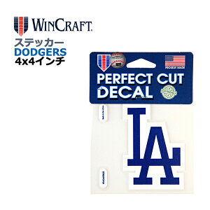 WINCRAFT EBNtg T[X hW[X XebJ[ Los Angeles Dodgers Perfect Cut Color Decal LA BLUE 4x4C` fJ[ (hW[XObY/CZX/MLB/W[[O/J[pi/J[A