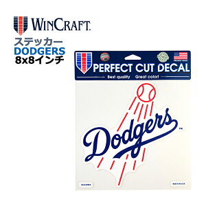 WINCRAFT EBNtg T[X hW[X XebJ[ Los Angeles Dodgers Perfect Cut Color Decal LOGO 8x8C` fJ[ (hW[XObY/CZX/MLB/W[[O/J[pi/J[AN