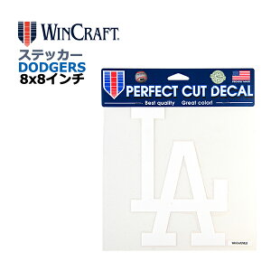 WINCRAFT EBNtg T[X hW[X XebJ[ Los Angeles Dodgers Perfect Cut Color Decal LA WHITE 8x8C` fJ[ (hW[XObY/CZX/MLB/W[[O/J[pi/J[
