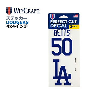 WINCRAFT EBNtg T[X hW[X [L[ xbc XebJ[ Los Angeles Dodgers Perfect Cut Color Decal set of two 4x4C` fJ[ (hW[XObY/CZX/MLB/W[[