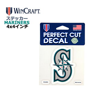 WINCRAFT EBNtg VAg }i[Y XebJ[ Seattle Mariners Perfect Cut Color Decal 4x4C` fJ[ (}i[YObY/CZX/MLB/W[[O/J[pi/J[ANZT[/
