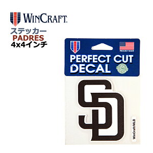 WINCRAFT EBNtg TfBGS phX XebJ[ San Diego Padres Perfect Cut Color Decal 4x4C` fJ[ (phXObY/CZX/MLB/W[[O/J[pi/J[ANZT[/