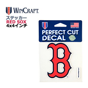WINCRAFT EBNtg {Xg bh\bNX XebJ[ Boston Red Sox Cap Logo Perfect Cut Color Decal LOGO 4x4C` fJ[ (bh\bNXObY/CZX/MLB/W[[O/J[pi/