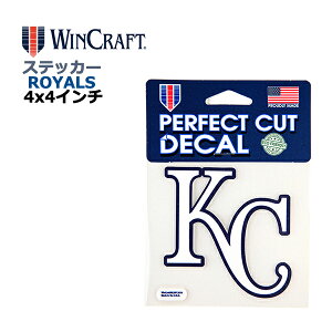 WINCRAFT EBNtg JUXVeB CY XebJ[ Kansas City Royals Perfect Cut Color Decal 4x4C` fJ[ (CYObY/CZX/MLB/W[[O/J[pi/J[ANZ