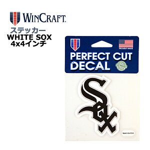 WINCRAFT EBNtg VJS zCg\bNX XebJ[ Chicago White Sox Cap Logo Perfect Cut Color Decal LOGO BLACK 4x4C` fJ[ (zCg\bNXObY/CZX/MLB/W[[O/J