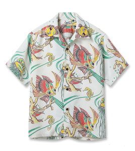 SS39417 / RAYON HAWAIIAN SHIRT �gBUG EYED FISH�h