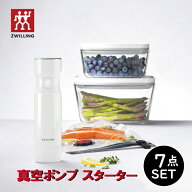 フレッシュ＆セーブ 真空ポンプ スターター7点 セット プラスティックコンテナ M L 真空パック機 食品保…