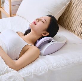 首・肩・頸椎マッサージ器（無線・コードレス）/巻き肩・猫背・姿勢ケア/プロの手技を再現/パーソナルケア/肩ホームケア/ホームエステ/プレゼント/美容/癒し/疲れ解消/枕/まくら/マッサージクッション