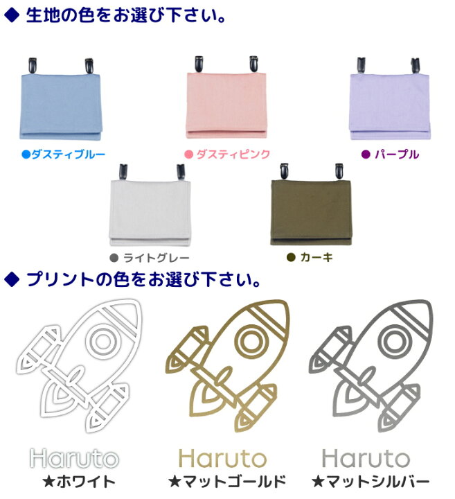楽天市場】ハンドメイド 名入れ クリップ 着脱 移動ポケット 