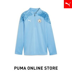 『ポイント10倍 6/4 20:00〜6/9 23:59』【公式】PUMA プーマ キッズ Tシャツ サッカー 【キッズ マンチェスター シティFC 2023-24 トレーニング 1/4 ジップトップ 116cm-152cm】