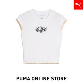 『ポイント20倍 4/24 20:00〜4/26 01:59』ウィメンズ PUMA x X-girl リブ スリム 半袖 Tシャツ