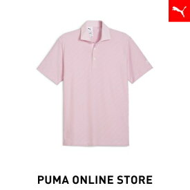 メンズ ゴルフ PUMA x ARNOLD PALMER ジャカード ストライプ 半袖 ポロシャツ