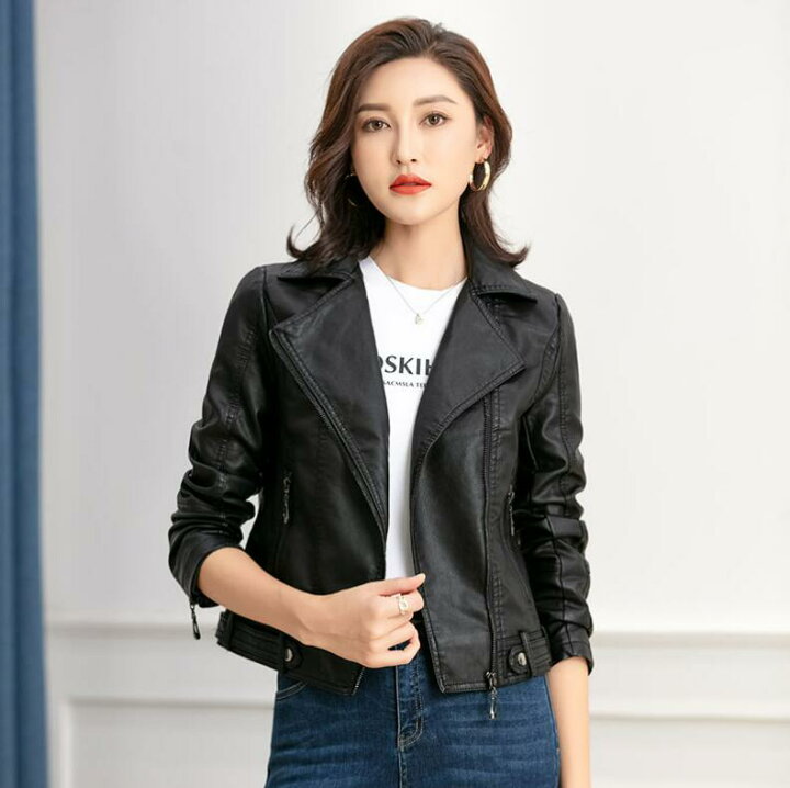 楽天市場】ライダースジャケット レディース 春秋 薄手 レザー  