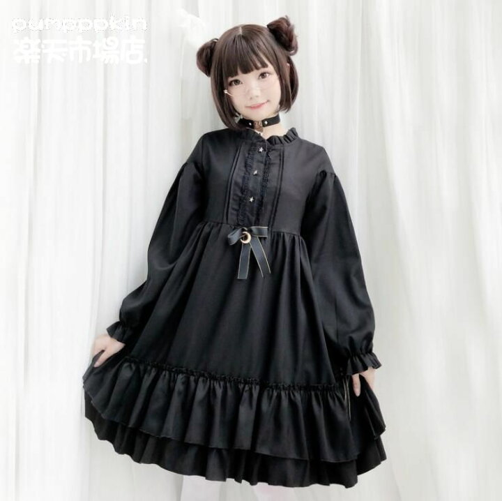 楽天市場】ロリータ ワンピース ゴスロリ ロリータ服 長袖 半袖 裾 