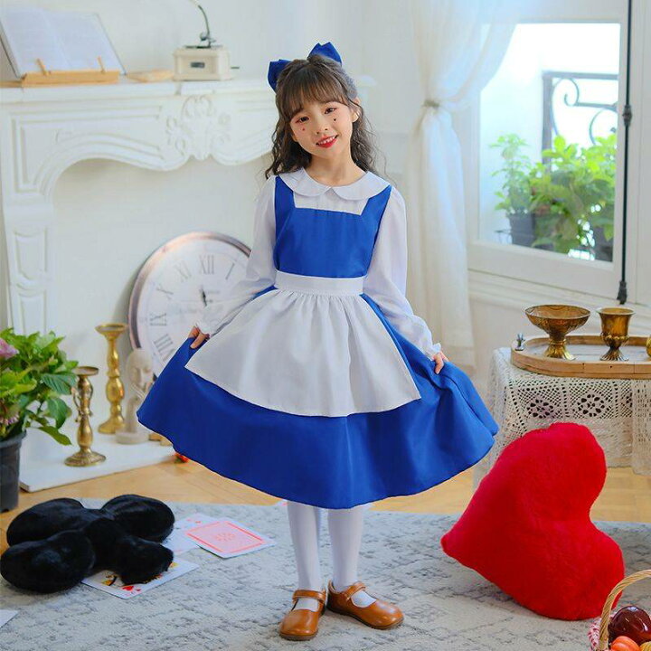 楽天市場】子供 ハロウィン コスプレ 衣装 アリス 子供 メイド 仮装 