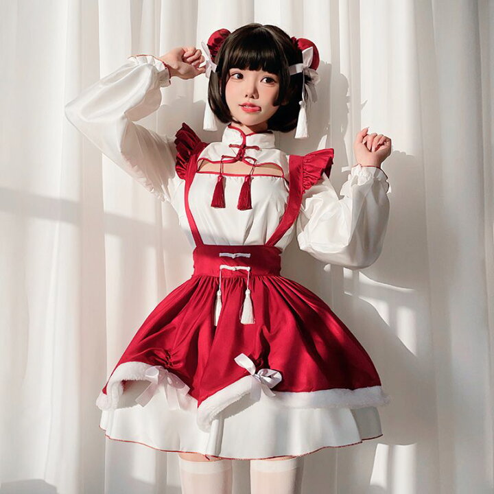 楽天市場】ゴスロリ ロリータ ワンピース チャイナドレス 風 メイド服 