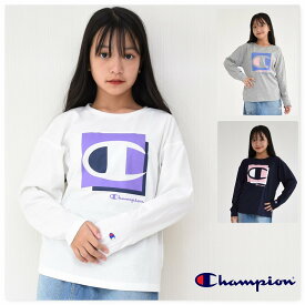 【ポイント5倍 SALE】長袖 Tシャツ チャンピオン【メール便 送料無料】子供服 champion 国内正規品 女の子 スポーツ ジュニア ブランド 通学 運動 子ども服 旅行 秋 冬 夏 春 小学校 中学生