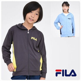 FILA 子供服 長袖パーカー 【メール便 送料無料】フード付きジャケット ロゴプリント 通学 男の子 女の子 春 夏 子ども服 冬 学校 小学生 秋