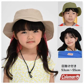 【ポイント5倍 SALE】Coleman 帽子 コールマン ハット 【メール便 送料無料】アドベンチャーハット ブランド キッズ 吸水速乾 日除け付き　通勤 旅行 熱中症対策 ジュニア 子供 紐付き 春 夏 秋 裏メッシュ 子ども