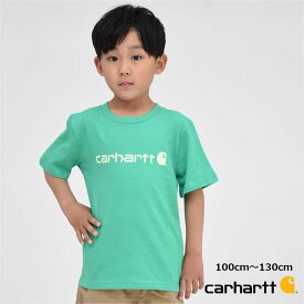 カーハート tシャツ キッズ 子供服 carhartt【メール便 送料無料】通園 通学 横 ロゴ ブランド 旅行 半袖 夏 春 秋 男の子 女の子 親子 子ども服 kids