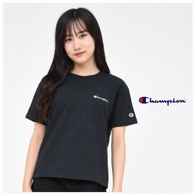 半袖 tシャツ レディース 刺繍ロゴ 綿100%【メール便 送料無料】チャンピオン champion cw-s303 ベーシック Tシャツ 半袖 トップス 無地 ユニセックス ワンポイント スポーツ クルーネック ジュニア ブランド 夏 秋 春