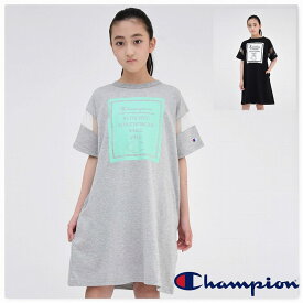 キッズ ガールズ 半袖 ワンピース 【メール便 送料無料】子供服 チャンピオン Champion kids 国内正規品 Tシャツワンピ 女の子 子ども服