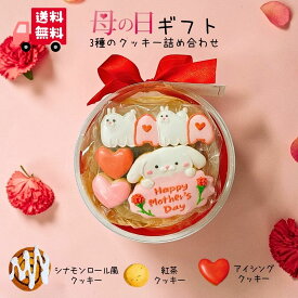 【 送料無料 】 母の日 アイシングクッキー (3種詰め合わせ ) プチクッキー プチギフト アイシング クッキー うさぎ ハート バター アーモンド シナモン 紅茶 プレゼント お祝い 母の日 MAMA 手作り