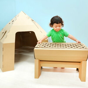 punny ほいく バーバキュー コンロ 炭つき ダンボール 日本製 段ボール 玩具 おもちゃ BBQ キャンプ 焼肉 ごっこ グランピング ままごと キッチン グリル 海賊 子供 保育園 幼稚園 園児 児童 知