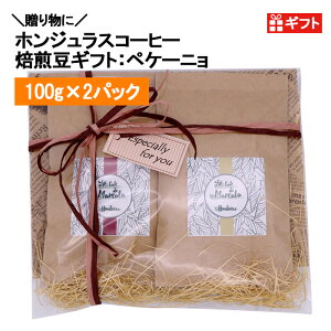 【お歳暮・クリスマス・お年賀】コーヒー豆ギフトセット:ペケーニョ 100g ×2パック ホンジュラス 焙煎豆 オーガニックコーヒー スペシャルティコーヒー